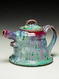 #7280 Oni-Glazed teapot