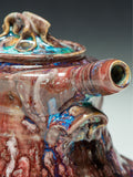 #7286 Oni-Glazed teapot