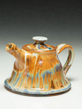 #7292 Oni-Glazed teapot