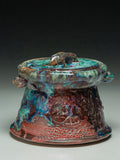 #7310 Oni-Glazed Mizusashi (lidded jar)