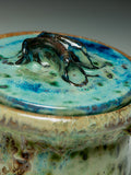 #7313 Oni-Glazed Mizusashi (lidded jar)