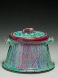 #7316 Oni-Glazed Mizusashi (lidded jar)