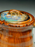 #7319 Oni-Glazed Mizusashi (lidded jar)