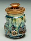 #7433 Oni-Glazed tea caddy