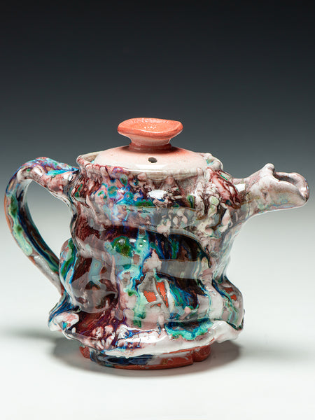 #5611 Oni-Glazed teapot