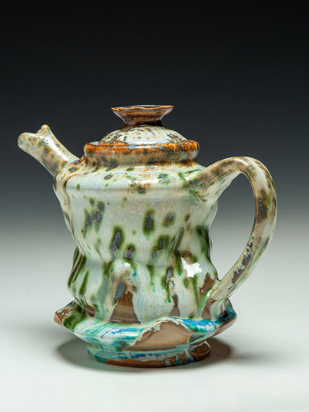 #5615 Oni-Glazed teapot