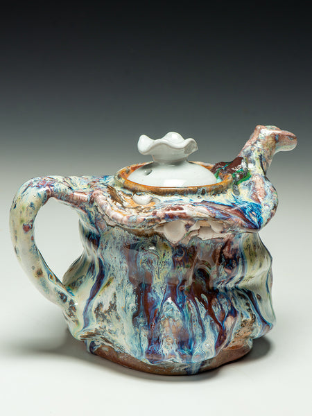 #5653 Oni-Glazed teapot