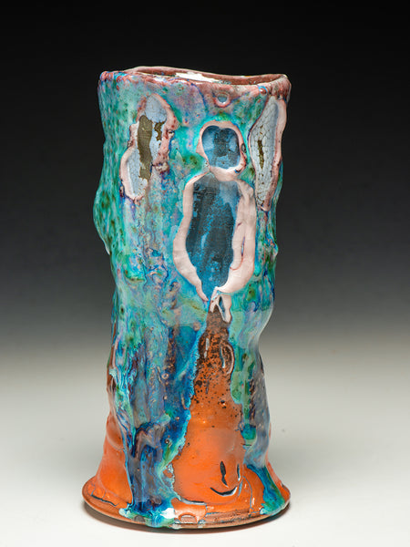 #5970 Oni-Glazed vase