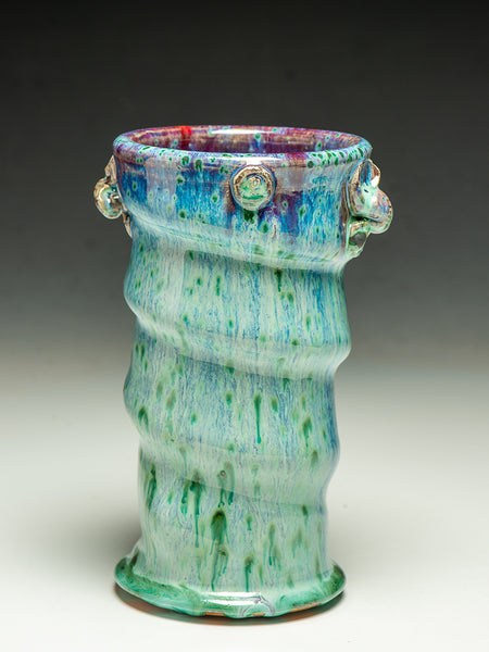 #6942 Oni-Glazed vase