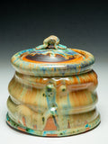 #6969 Oni-Glazed Lidded Jar/ Mizusashi