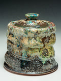#6973 Oni-Glazed Lidded Jar/ Mizusashi