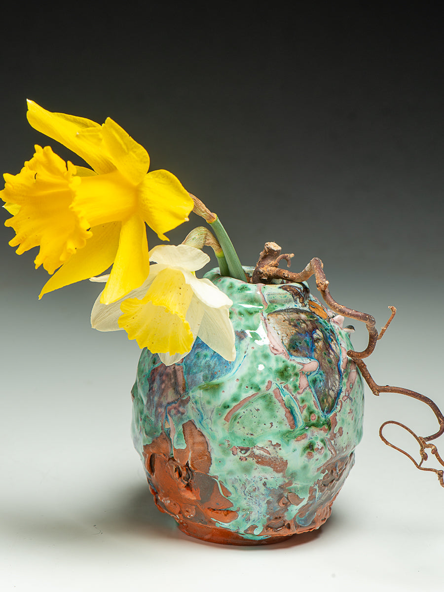 7090 Oni-Glazed Wall Vase – Dick Lehman Clay Art