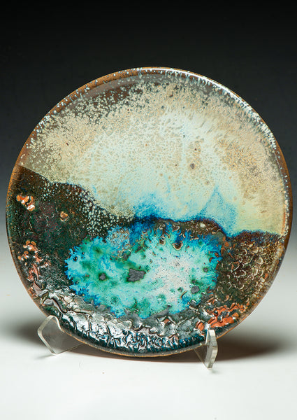 #6464 Oni-Glazed Plate with wall hanger