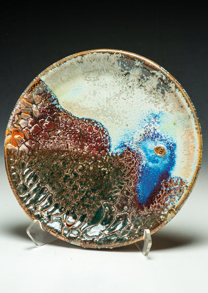 #6465 Oni-Glazed Plate with wall hanger