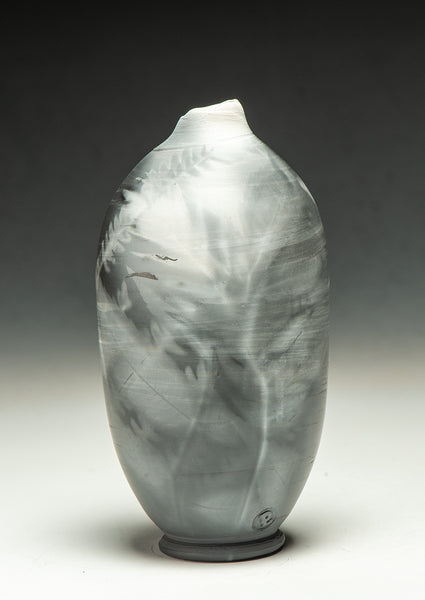 #6506  SAGGAR-FIRED BOTTLE with sumac, ferns and dill
