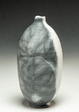 #6518  SAGGAR-FIRED BOTTLE with sumac and fern